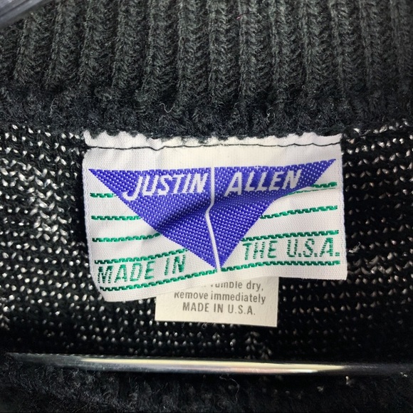 Vintage Black and White Cowl Neck Sweater - Picture 8 of 13